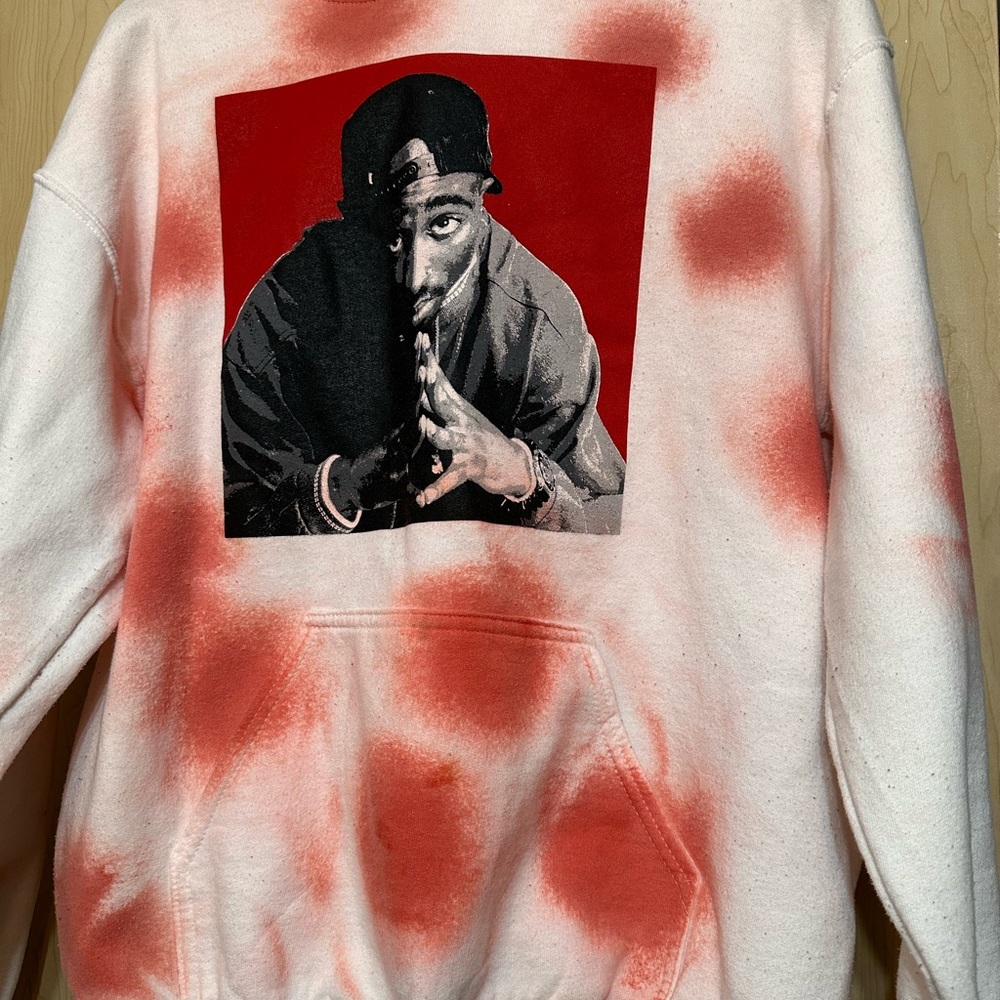 Custom made Tupac hoodie - Picture 5 of 7